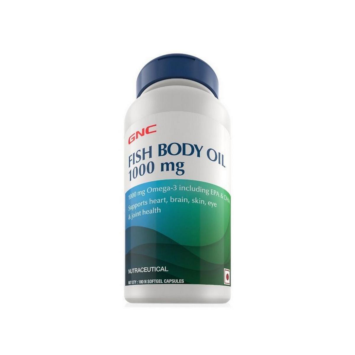 GNC Fish Oil Omega-3s (180 Capsules)