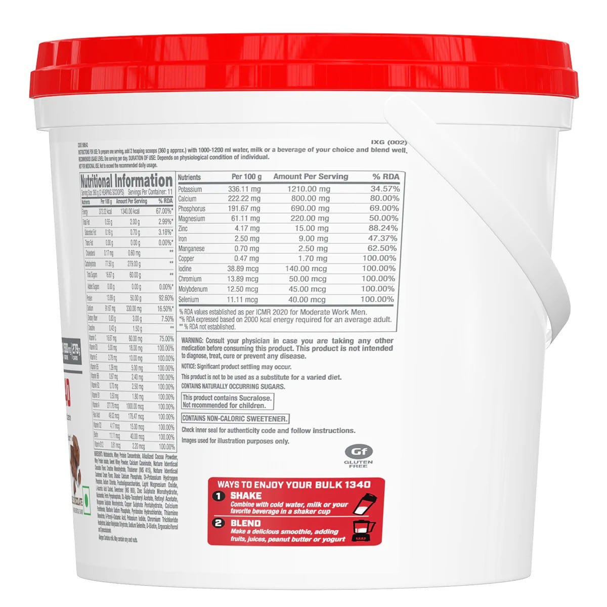 GNC Pro Performanc Bulk Chocolate 1340 (4 Kg)