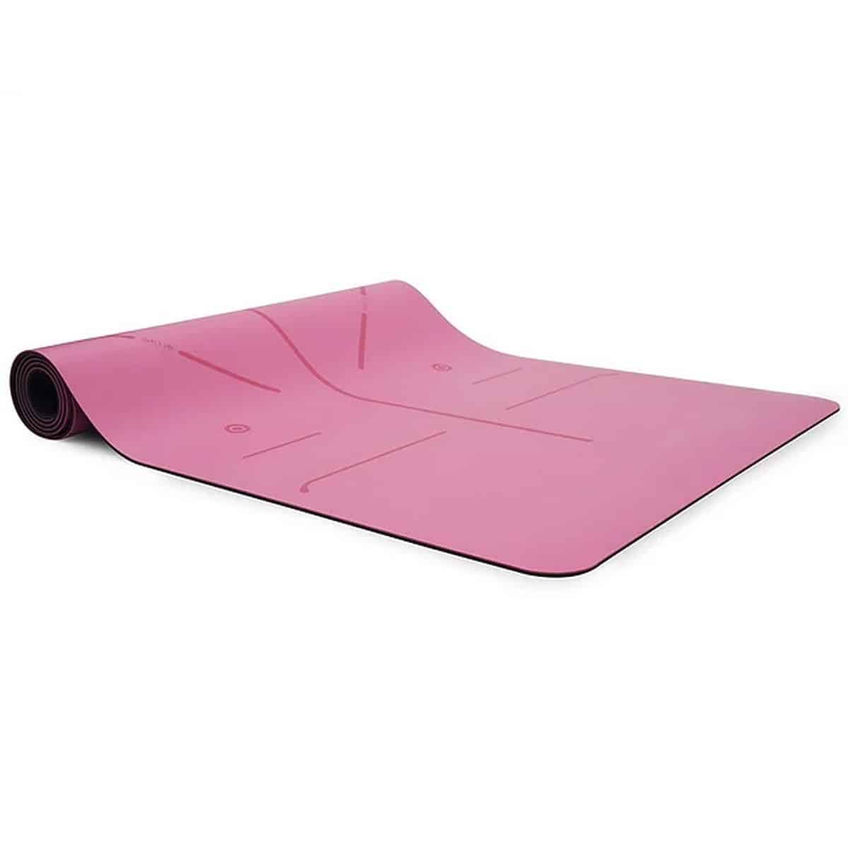 GRAVOLITE Rubber Pink Alignment Print Yoga Mats 24X72 Inches (5mm)