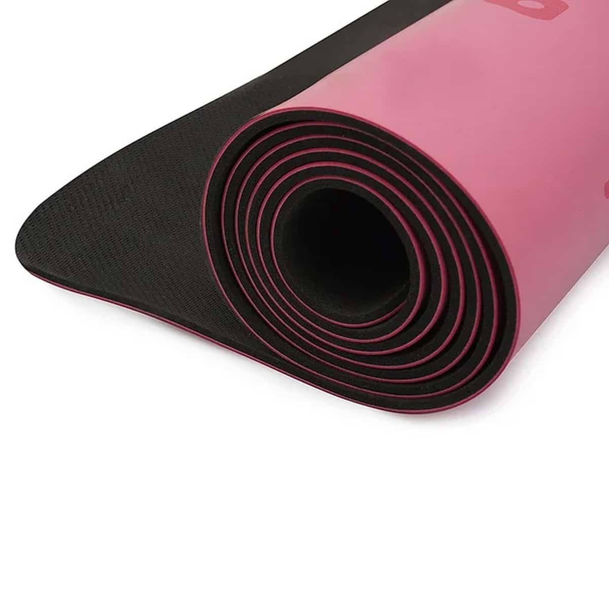GRAVOLITE Rubber Pink Alignment Print Yoga Mats 24X72 Inches (5mm)