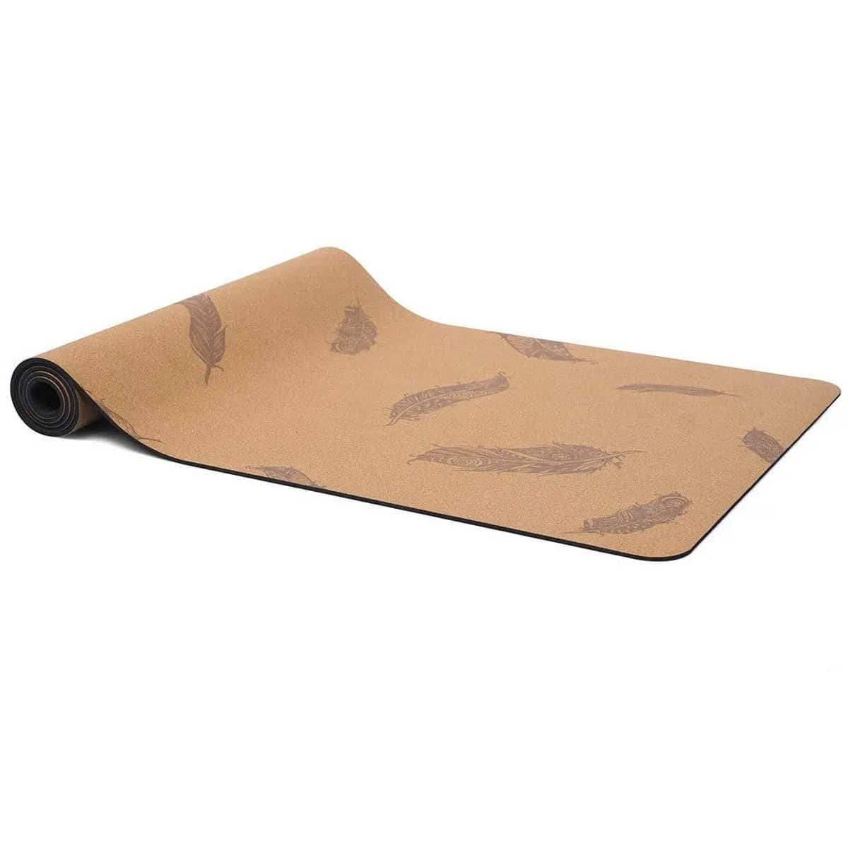 GRAVOLITE Cork Yoga Mats Anti Skid With Bag And Belt (5mm)