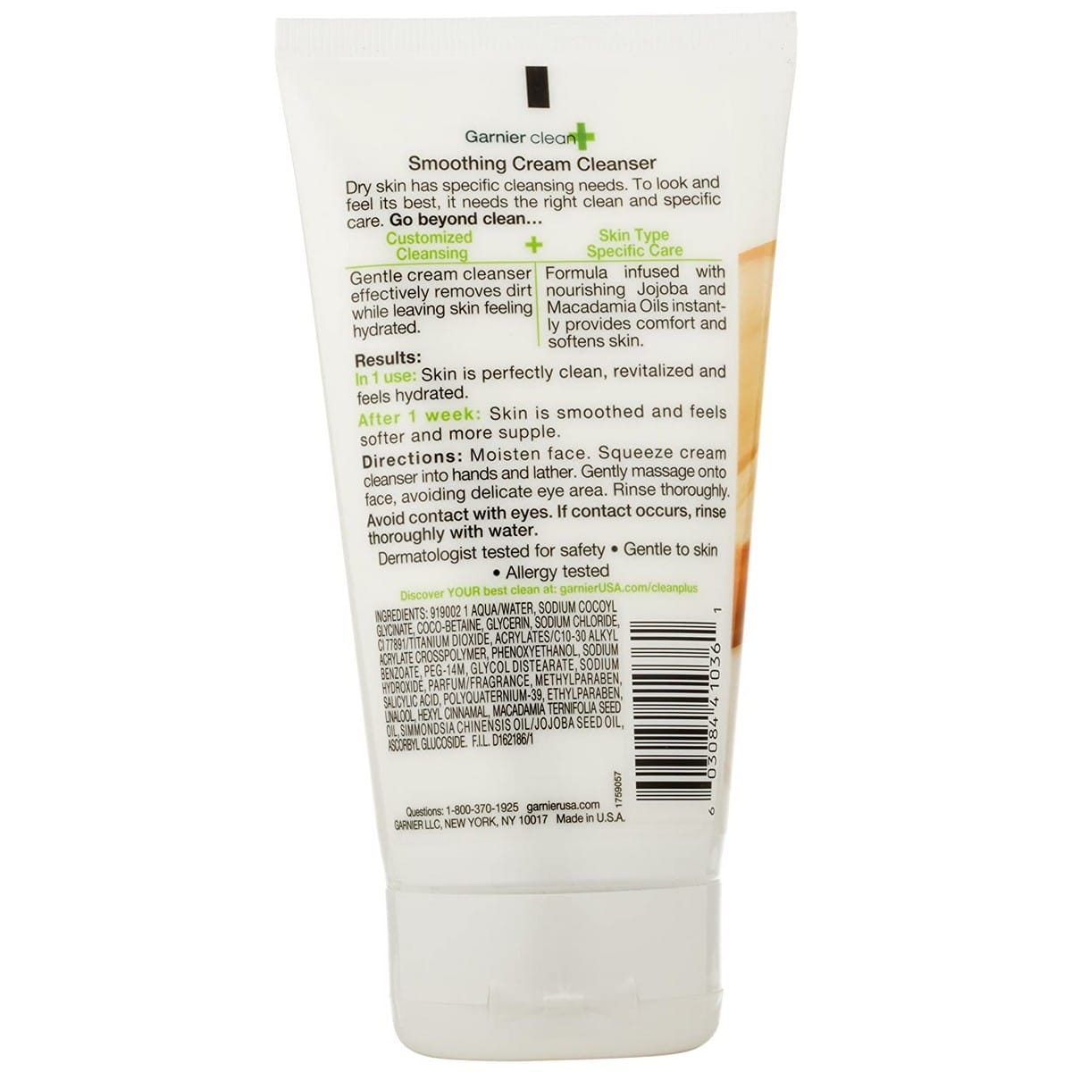 Garnier Clean+ Smoothing Cream Cleanser (150 ml)