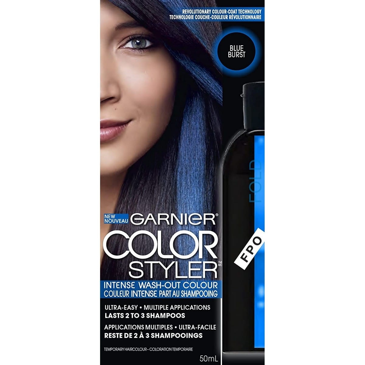 Garnier Color Styler Intense Wash-Out Color, Blue Burst (50 ml)