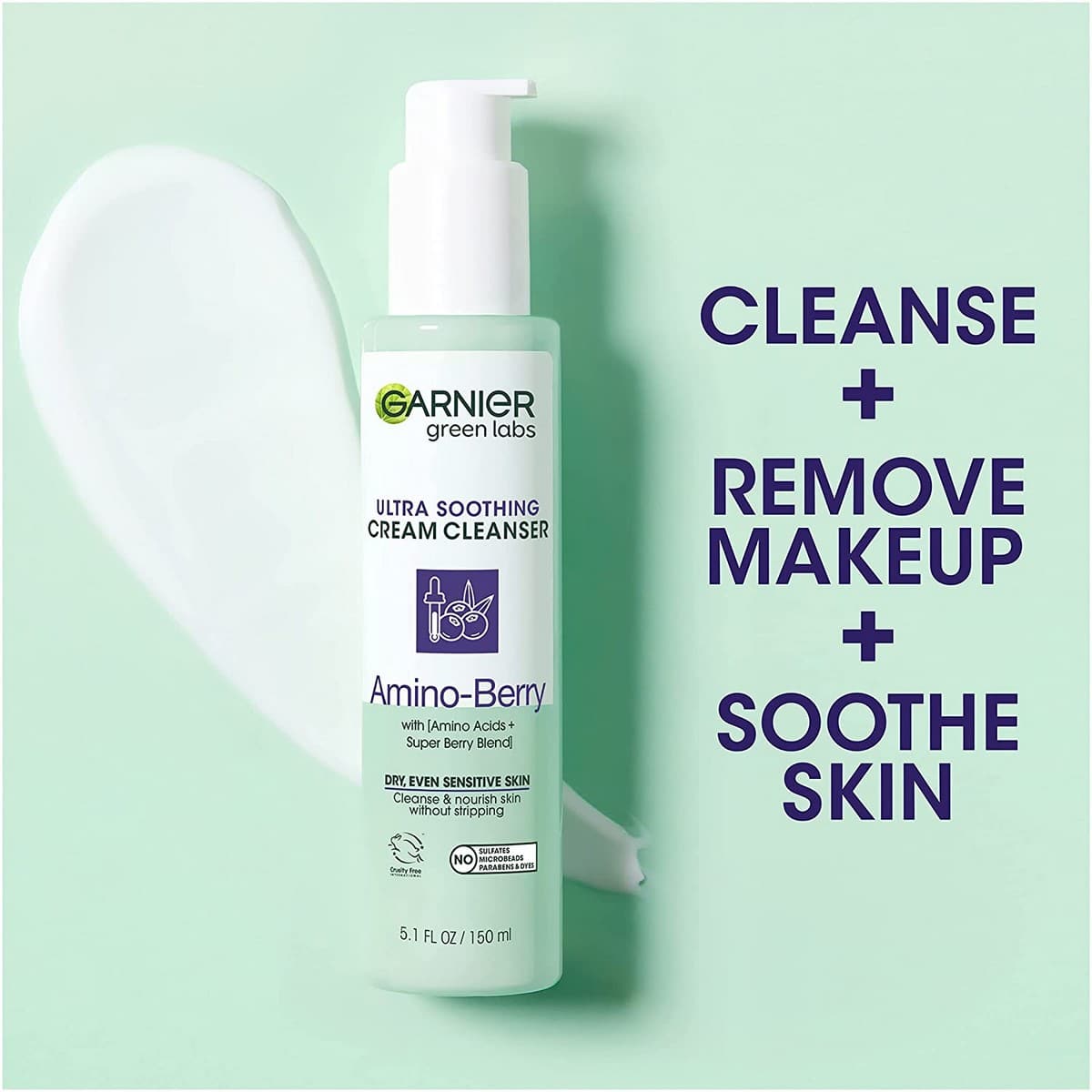 Garnier Green Labs Amino-Berry Soft Facial Cream Cleanser (150 ml)