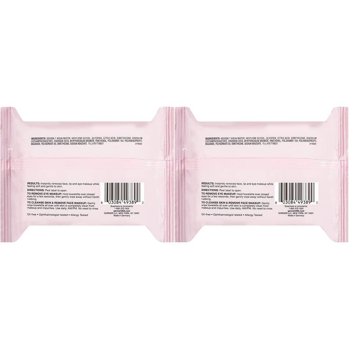 Garnier Micellar Makeup Remover Wipes (2 pack)
