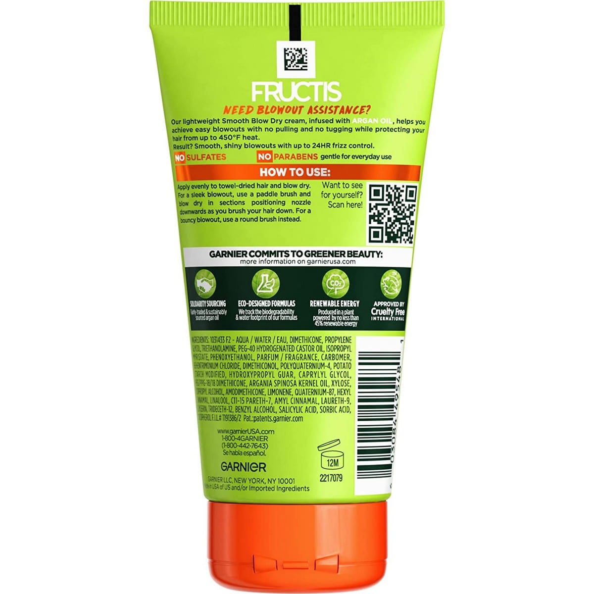 Garnier Smooth Blow Dry Anti-Frizz Cream (150 ml)