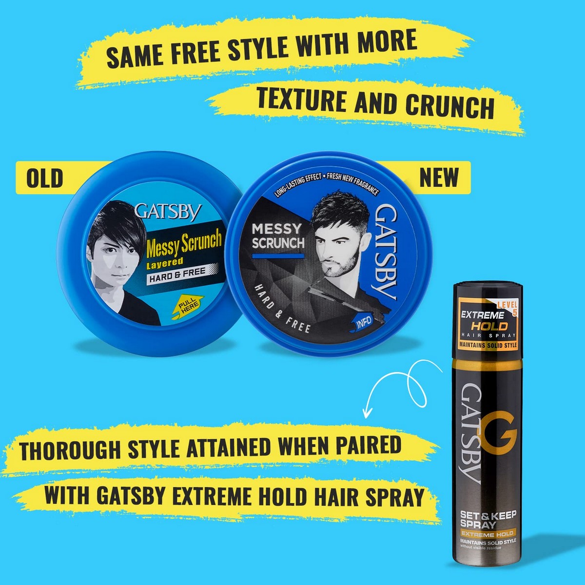 Gatsby Hard & Free Hair Styling Wax & Spray