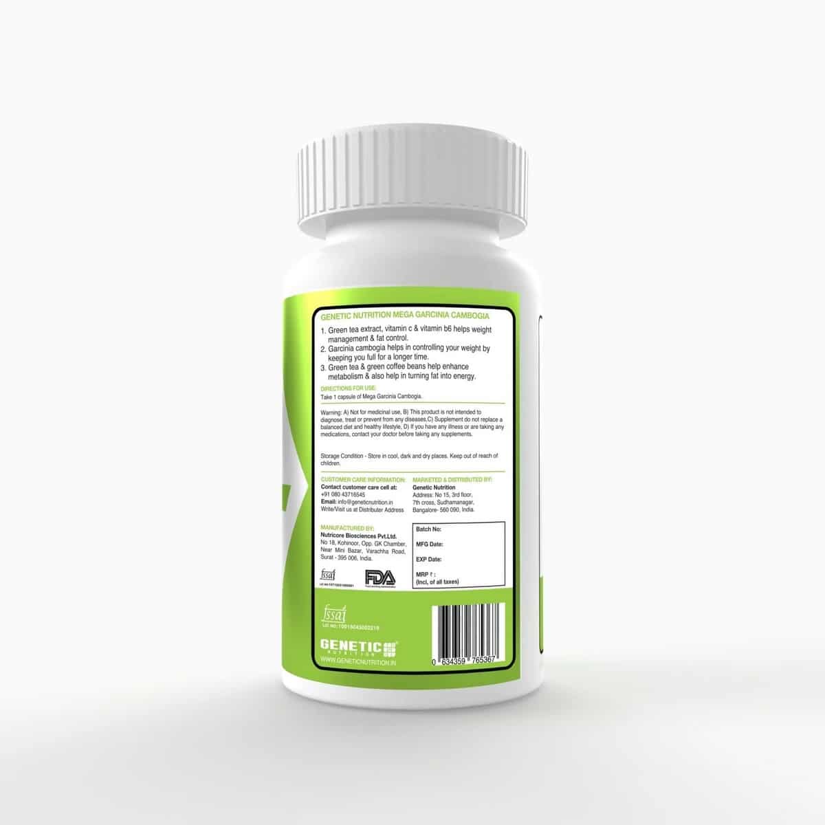 Genetic Nutrition Mega Garcinia Cambogia (30 Caps)