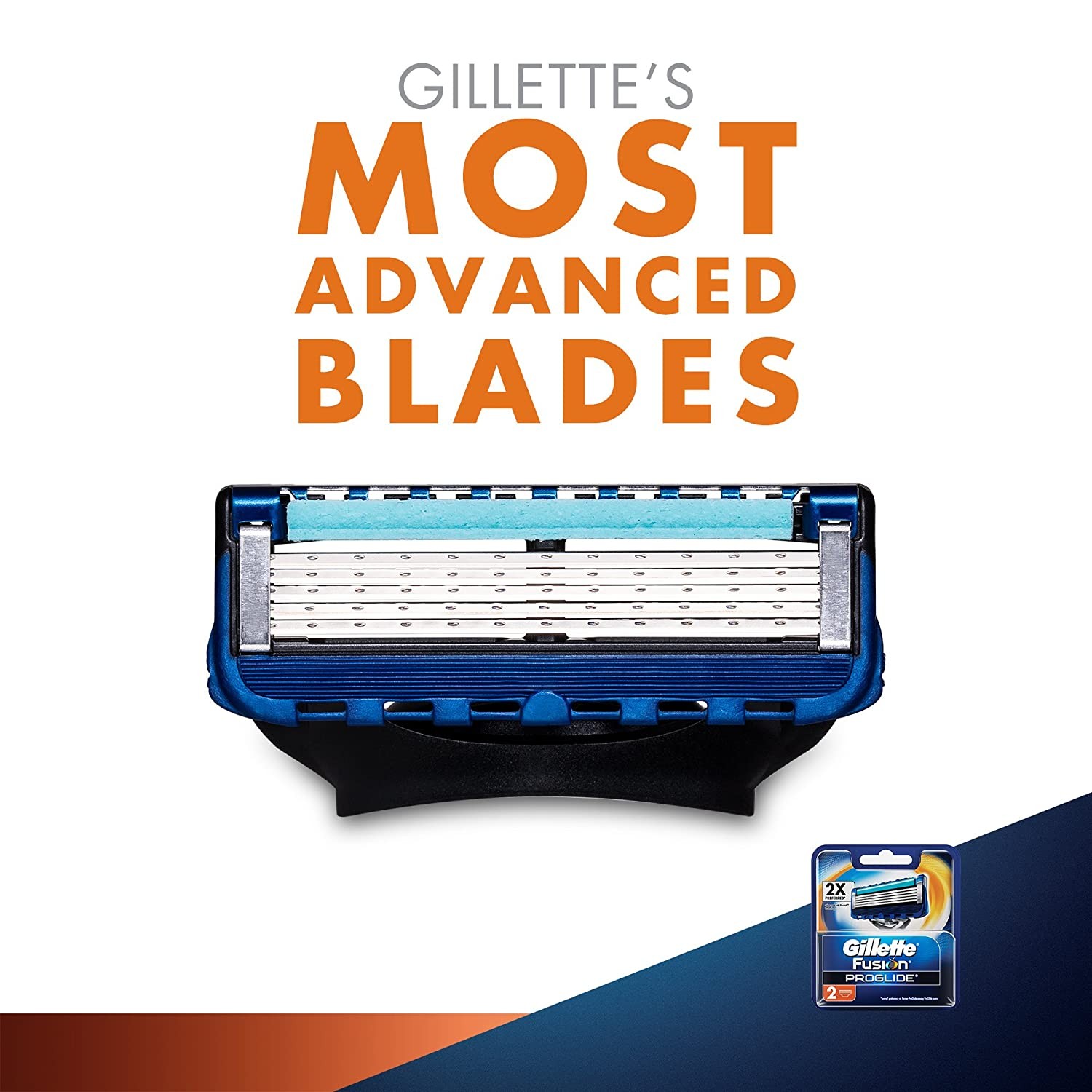 Gillette Fusion Proglide Flex Ball Manual Shaving Razor Blades (2 Cartridges)