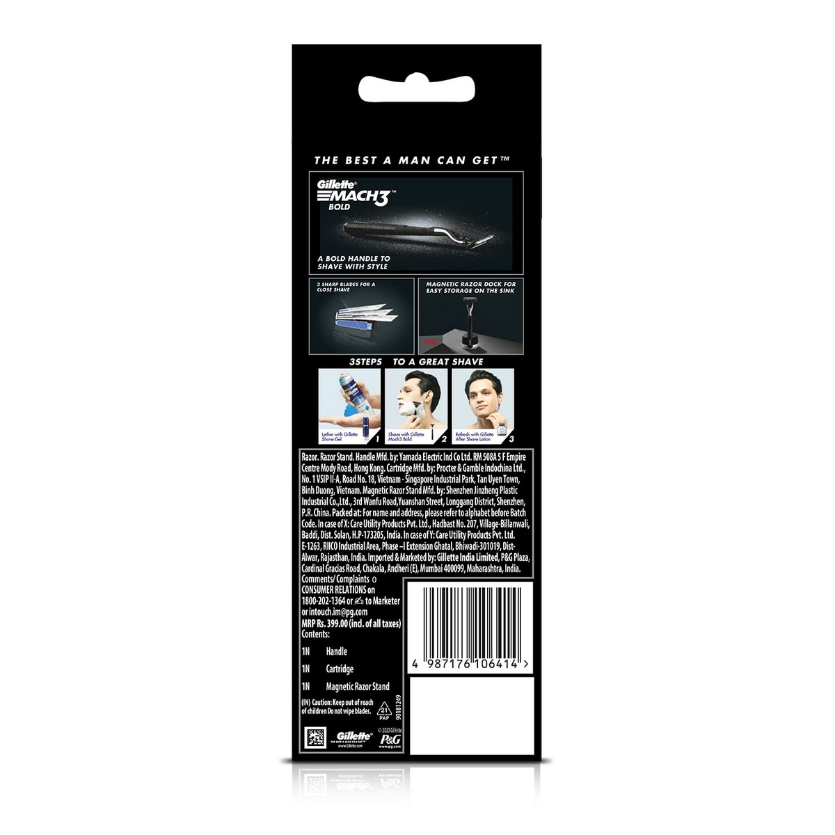 Gillette MACH 3 Bold + Magnetic Razor DockÂ 