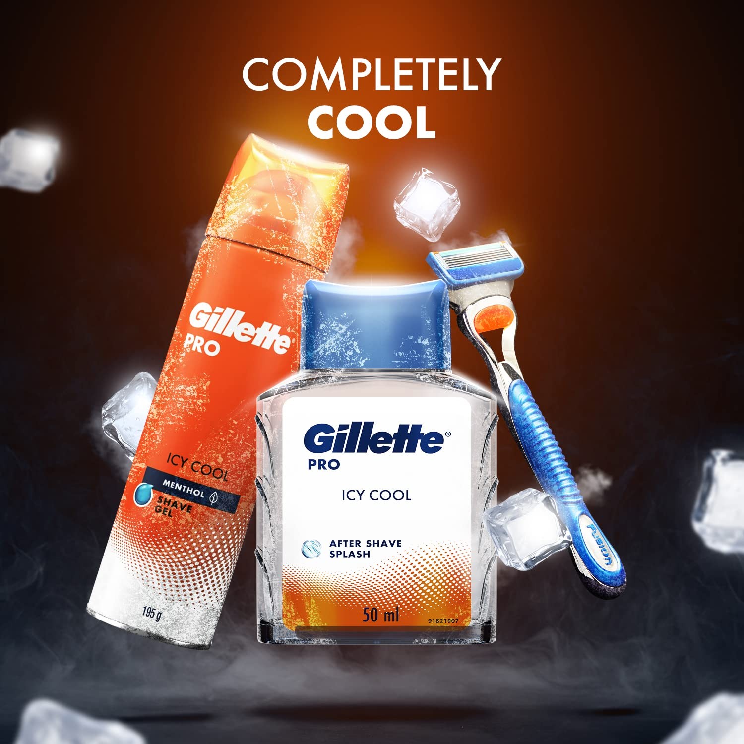 Gillette Pro After Shave Splash Icy Cool (50 ml, White)