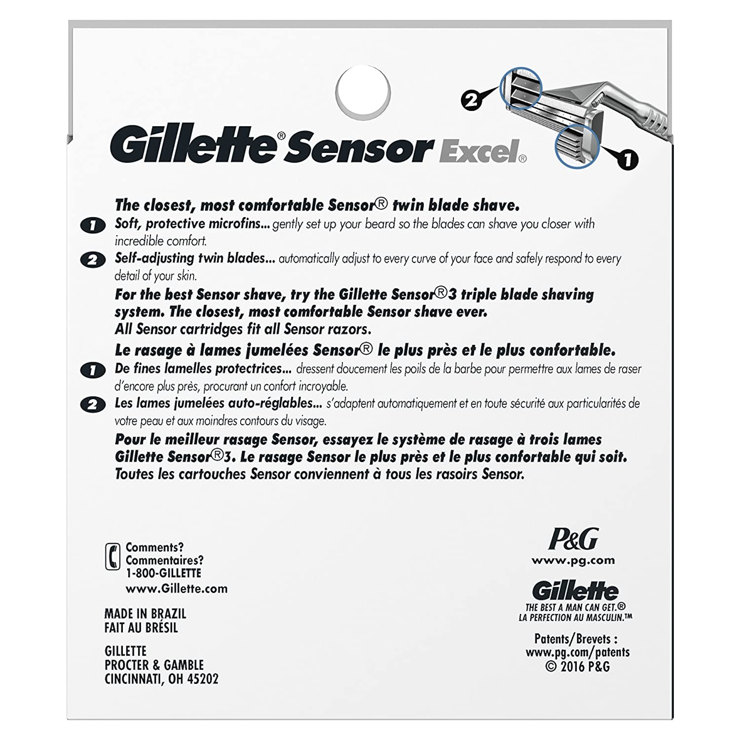Gillette Sensor Excel Refill Blade Cartridges