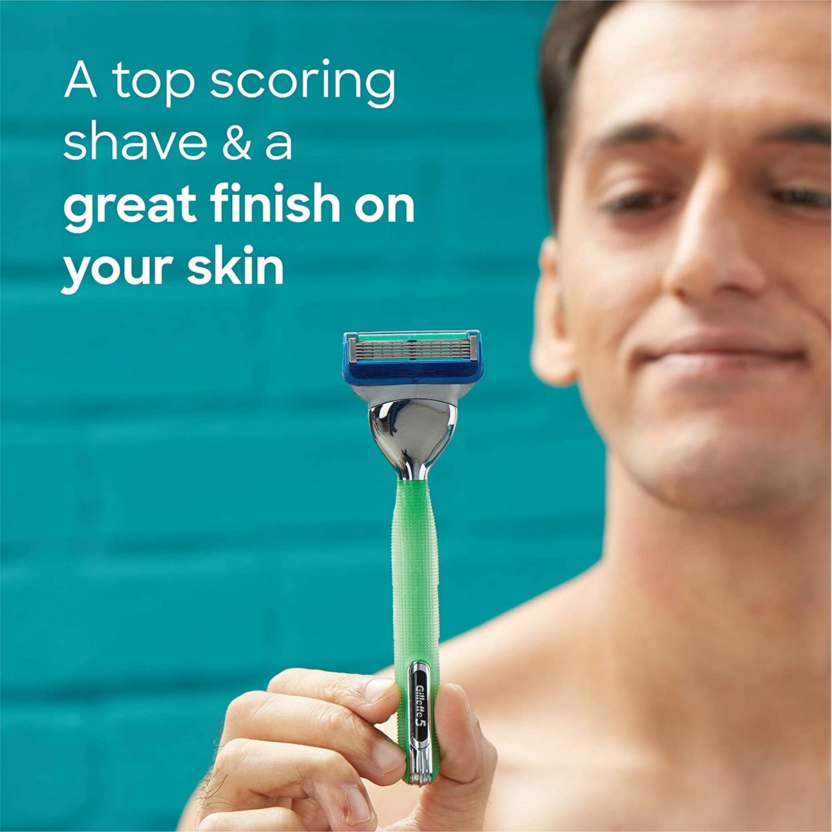 Gillette Sport 5-Blade No-Slip Aquagrip Menâ€™s Razor+1 Cartridge
