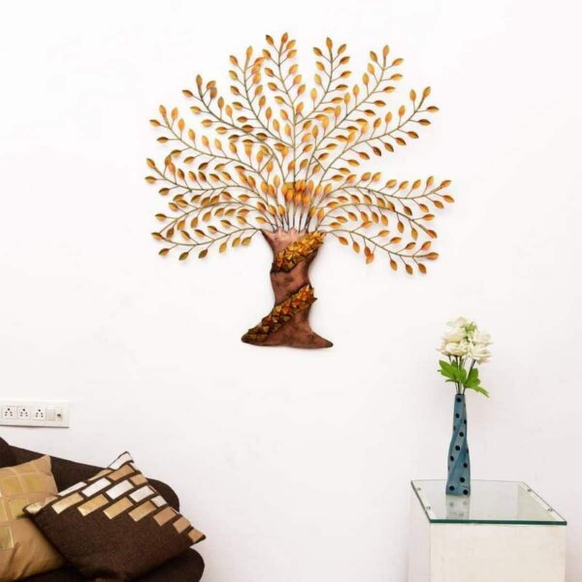 Golden Shaded Folding Tree for Wall Decoration
