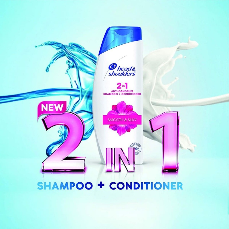 Head & Shoulders 2-in-1 Smooth and Silky Anti Dandruff Shampoo + Conditioner (180 ml)