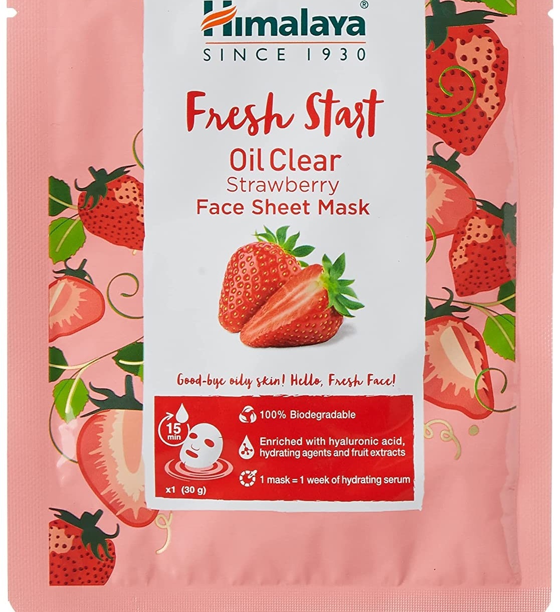 Himalaya Fresh Start Oil Clear Strawberry Sheet Mask (Pack of 3)
