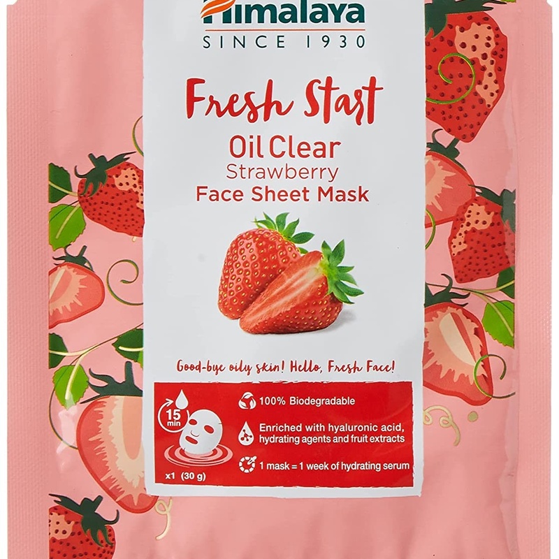 Himalaya Fresh Start Oil Clear Strawberry Sheet Mask (Pack of 3)