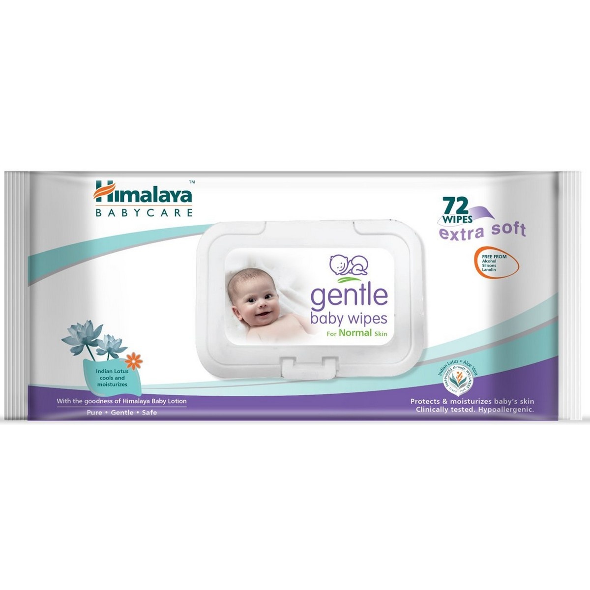 Himalaya Gentle Baby Wipes (72 Wipes)