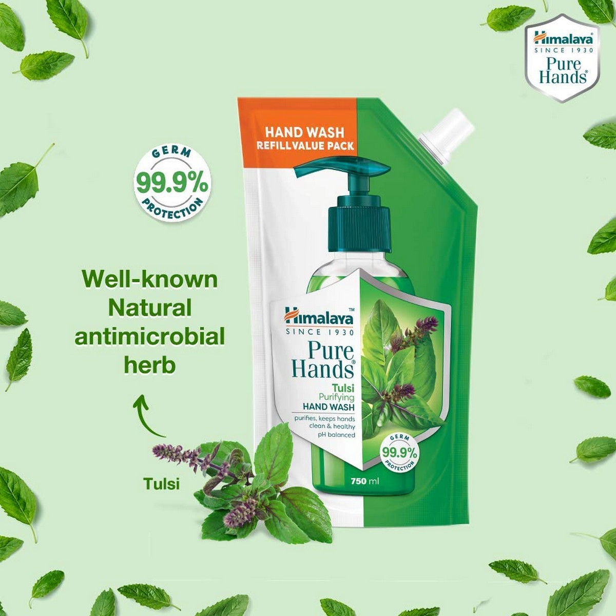 Himalaya Pure Hands Tulsi Purifying Hand Wash (750ml)