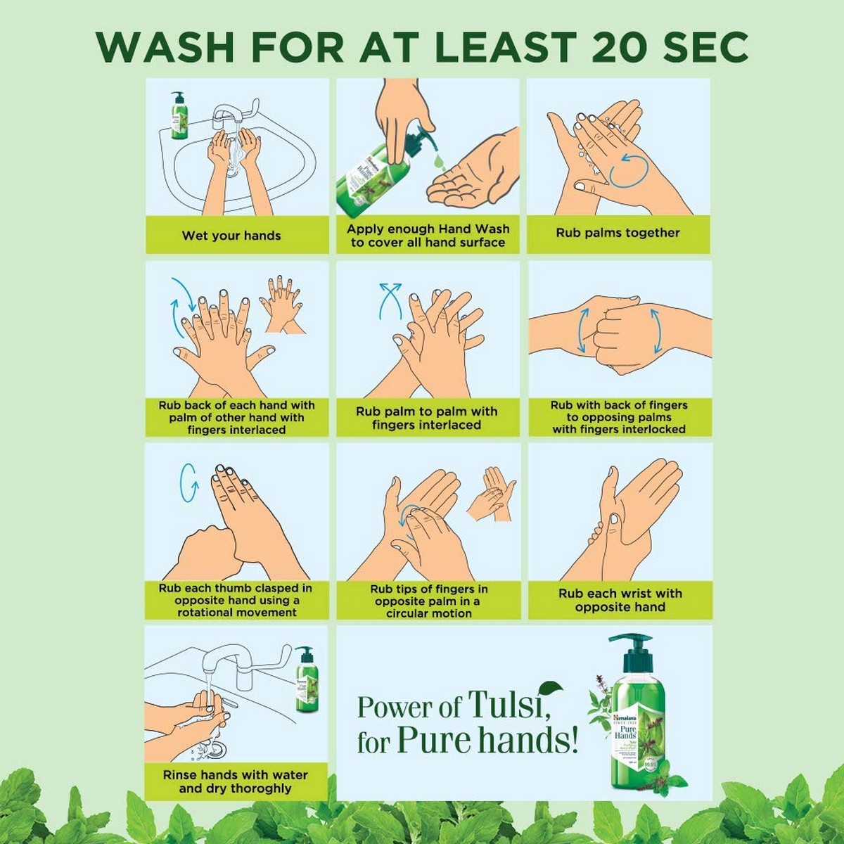 Himalaya Pure Hands Tulsi Purifying Hand Wash (750ml)