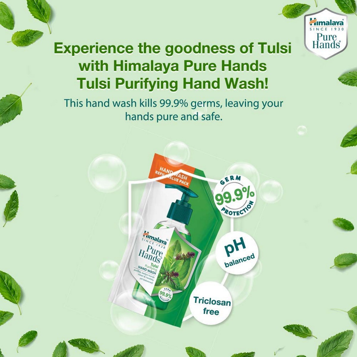 Himalaya Pure Hands Tulsi Purifying Hand Wash (750ml)