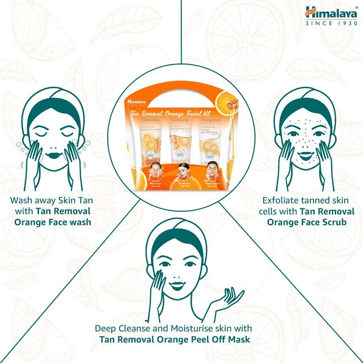 Himalaya Tan Removal Orange Facial Kit (150 ml Pack of 3)