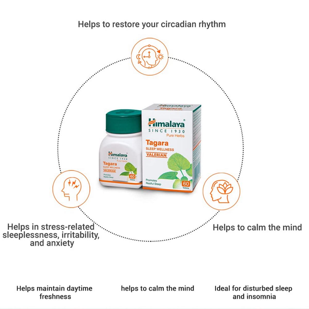 Himalaya Wellness Pure Herbs Tagara Sleep Wellness (60 Tablets)