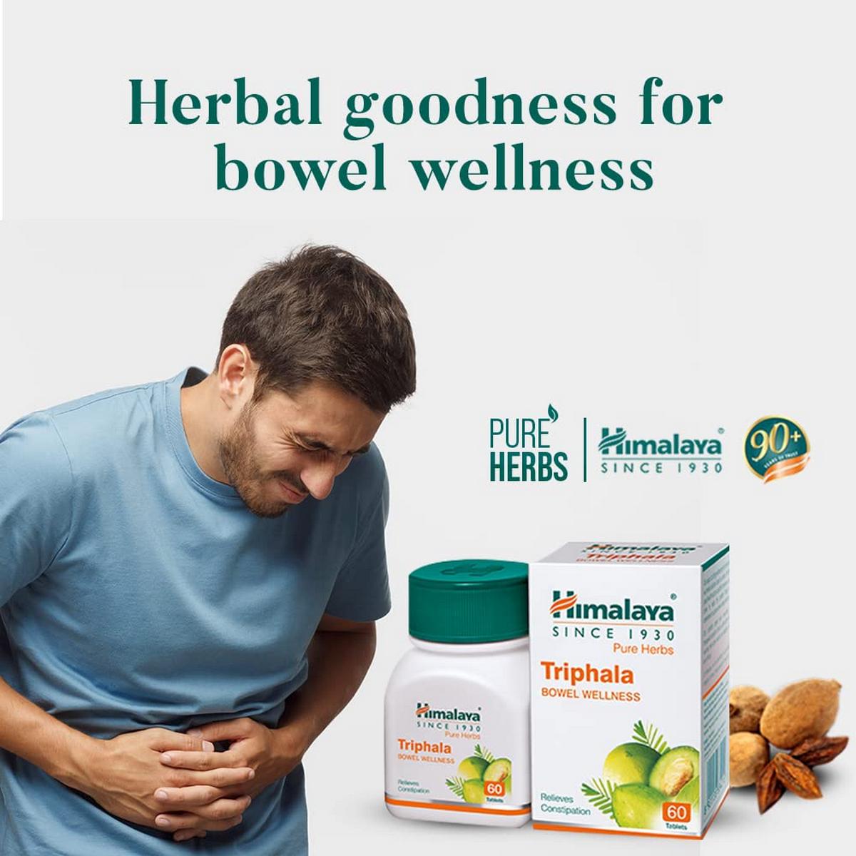Himalaya Wellness Triphala Bowel Wellness Relieves constipation (60 Tablets)