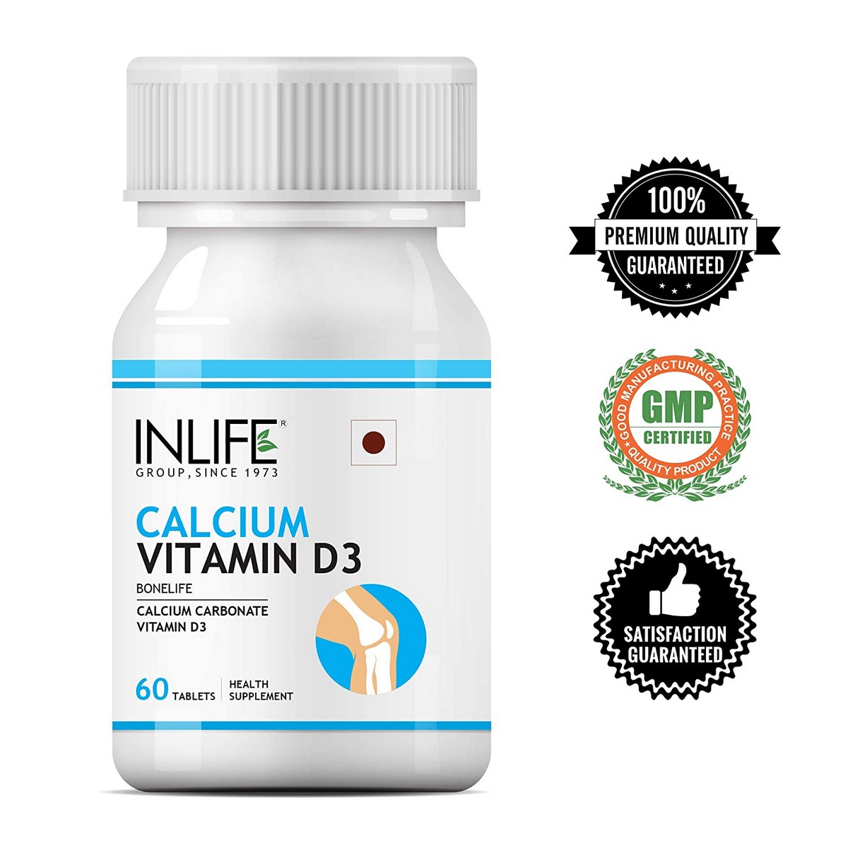 Inlife Calcium Vitamin D3 Supplement For Men & Women (60 Tablets)