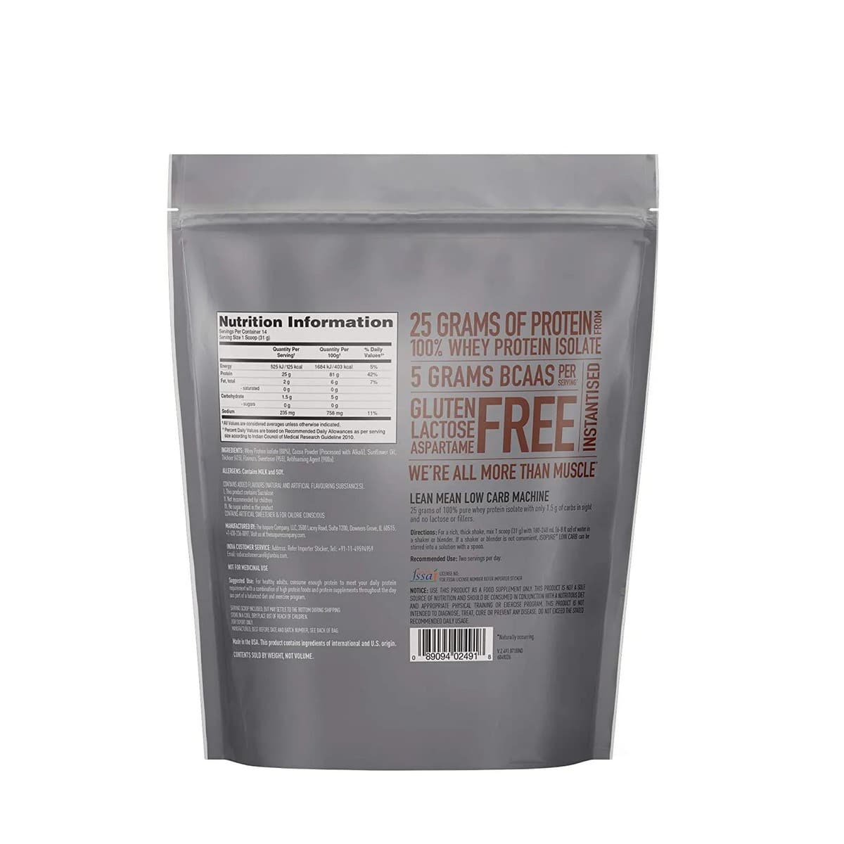 Isopure 100% Whey Protein Chocolate (1lbs)
