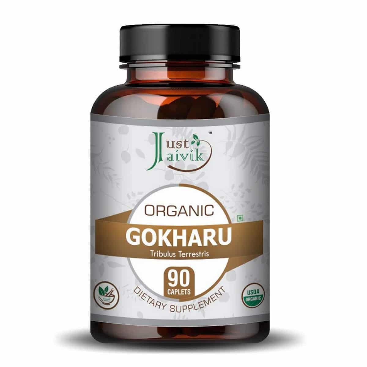 Just Jaivik Organic Gokharu Tribulus Terrestris (90 Capsules)
