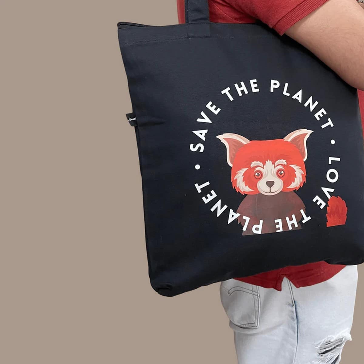 Katha Kathan Canvas Tote - Love the Planet