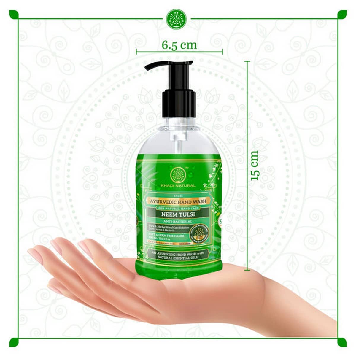 Khadi Natural Anti-Bacterial Neem Tulsi Handwash (300 ml)