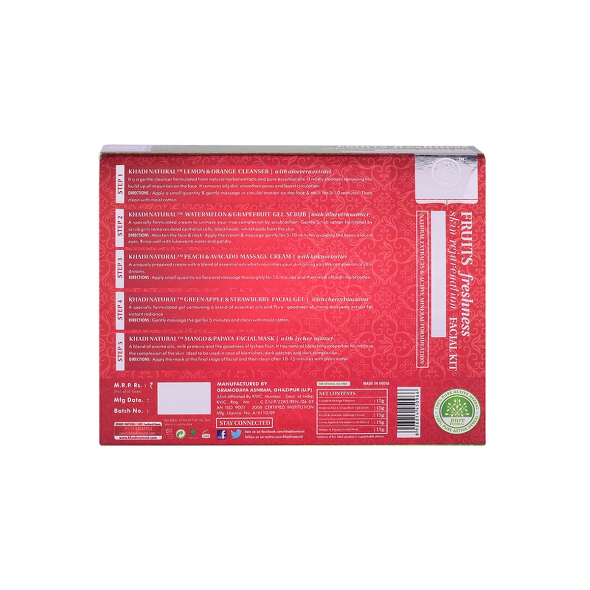 Khadi Natural Fruits Freshness Skin Rejuvenation Mini Facial Kit