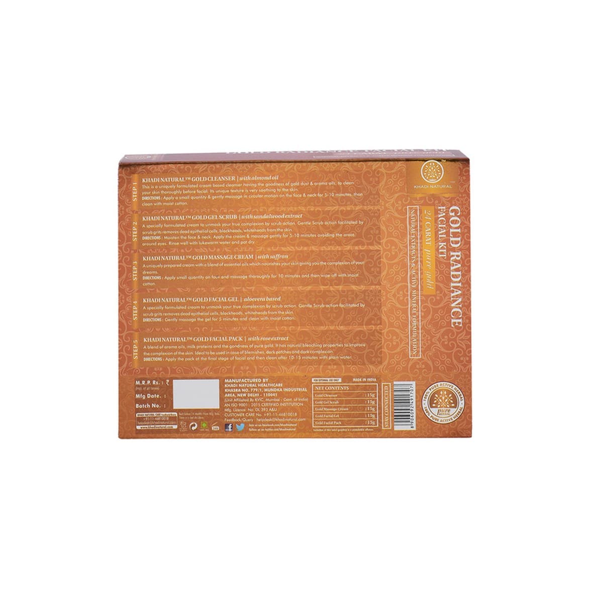 Khadi Natural Gold Radiance Mini Facial Kit