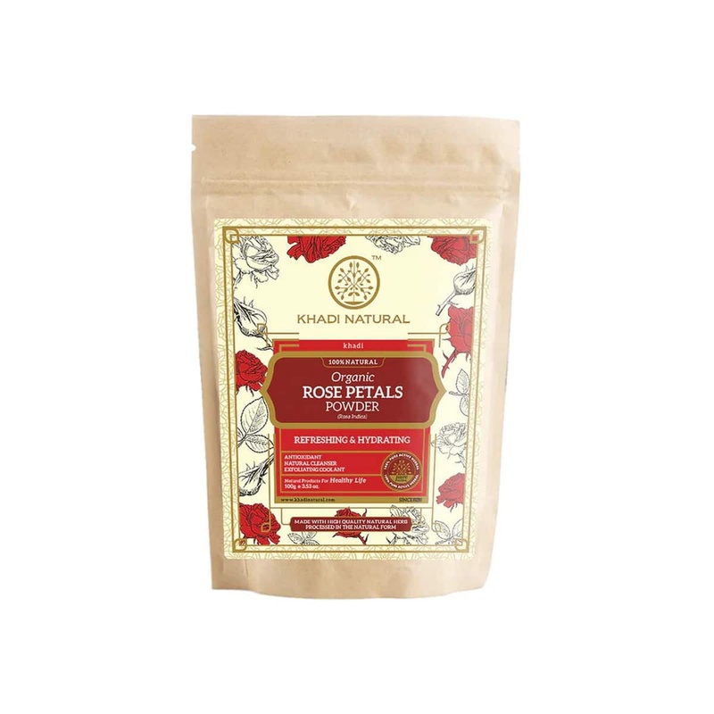 Khadi Natural Organic Rose Petals Powder (100 g)