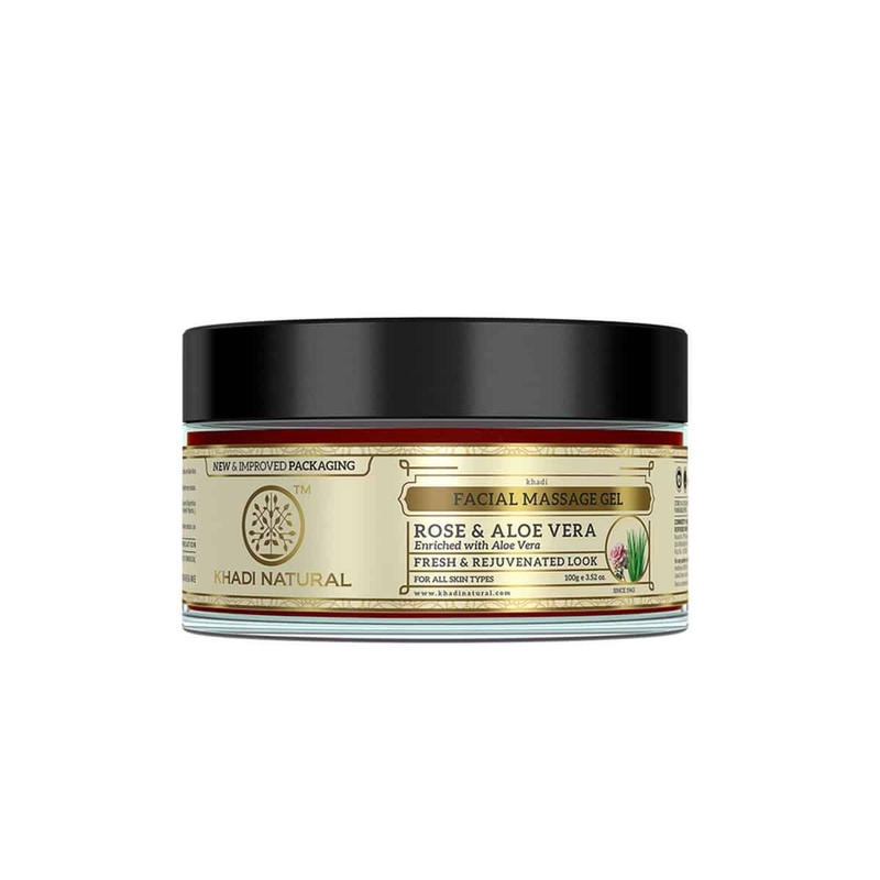 Khadi Natural Rose & Aloevera Facial Massage Gel (100 gm)