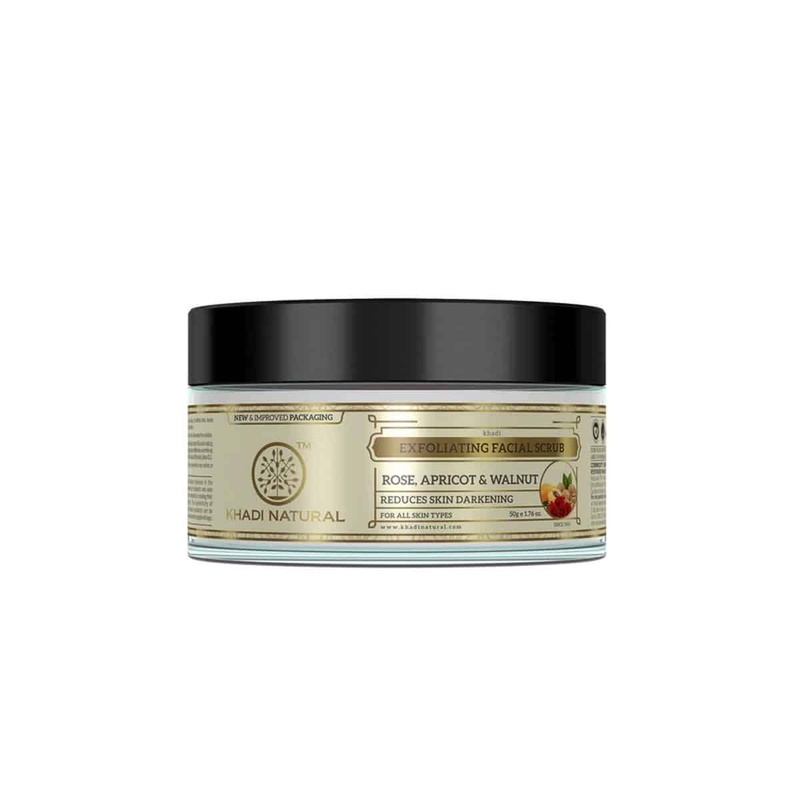 Khadi Natural Rose & Walnut Apricot Scrub (50 gm)