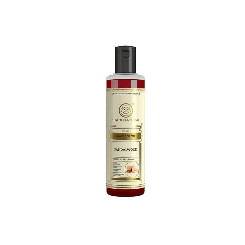 Khadi Natural Sandalwood Paraben Free Massage Oil (210 ml)