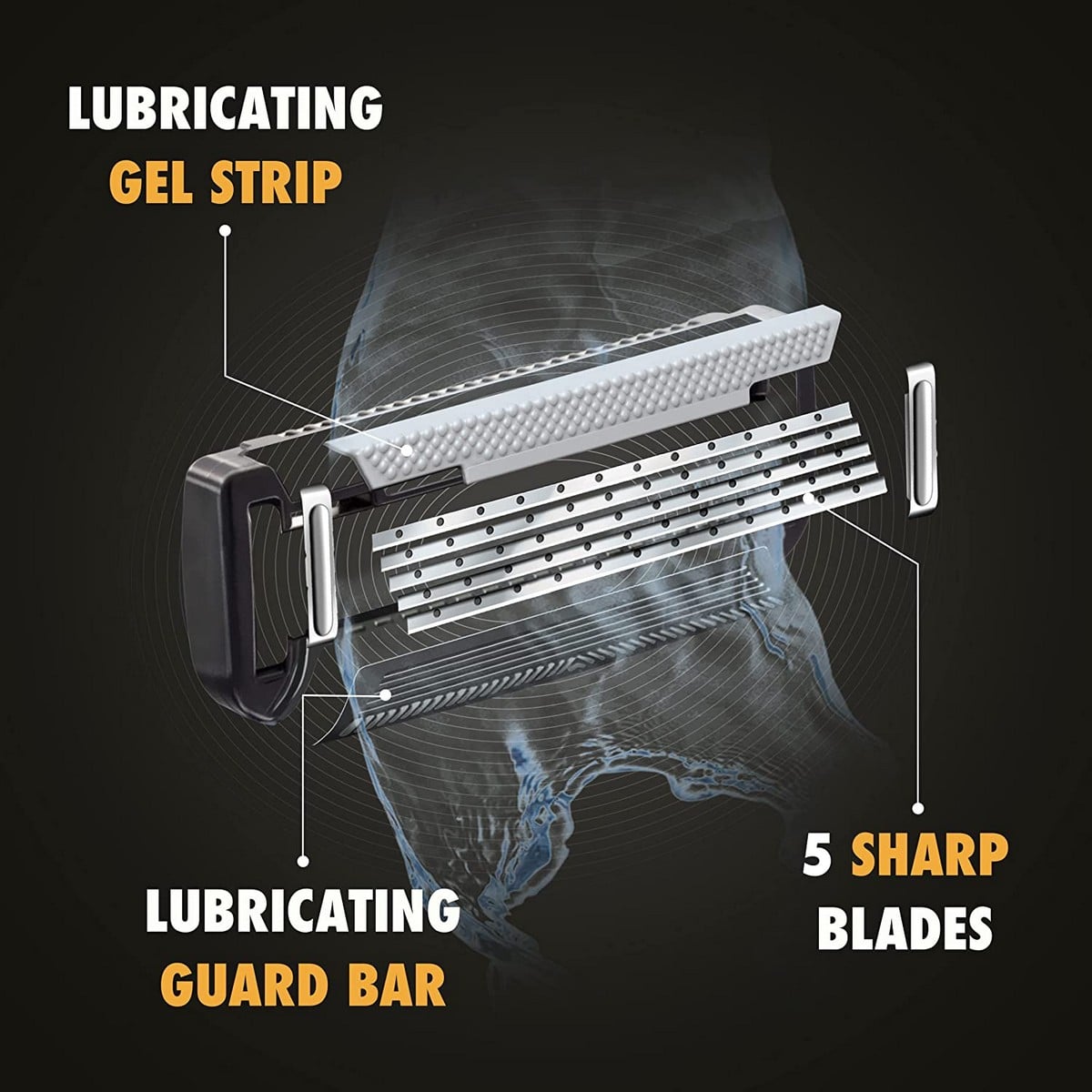 Kloze Advance 5 Shaving Razor For Men + Trimmer Blade (2 Cartridges)