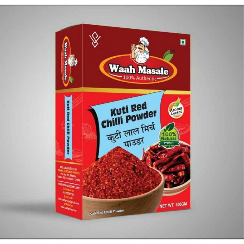 Waah Masale Kuti Red Chilli Power (100 GM)