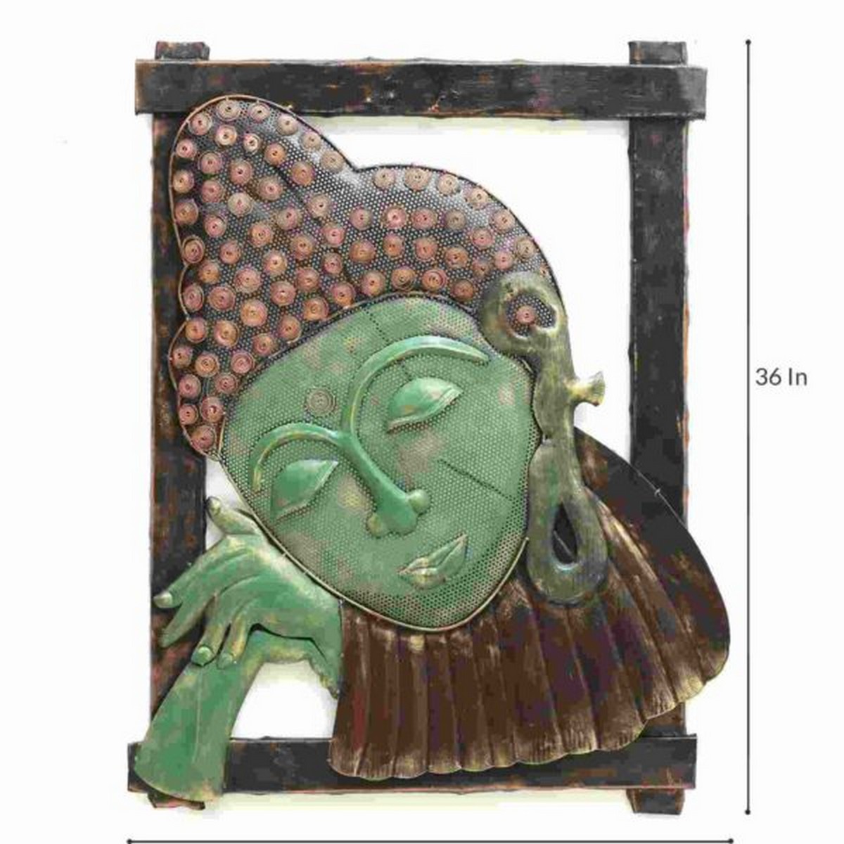 LED Light Equipped Sleeping Buddha Decor for Wall