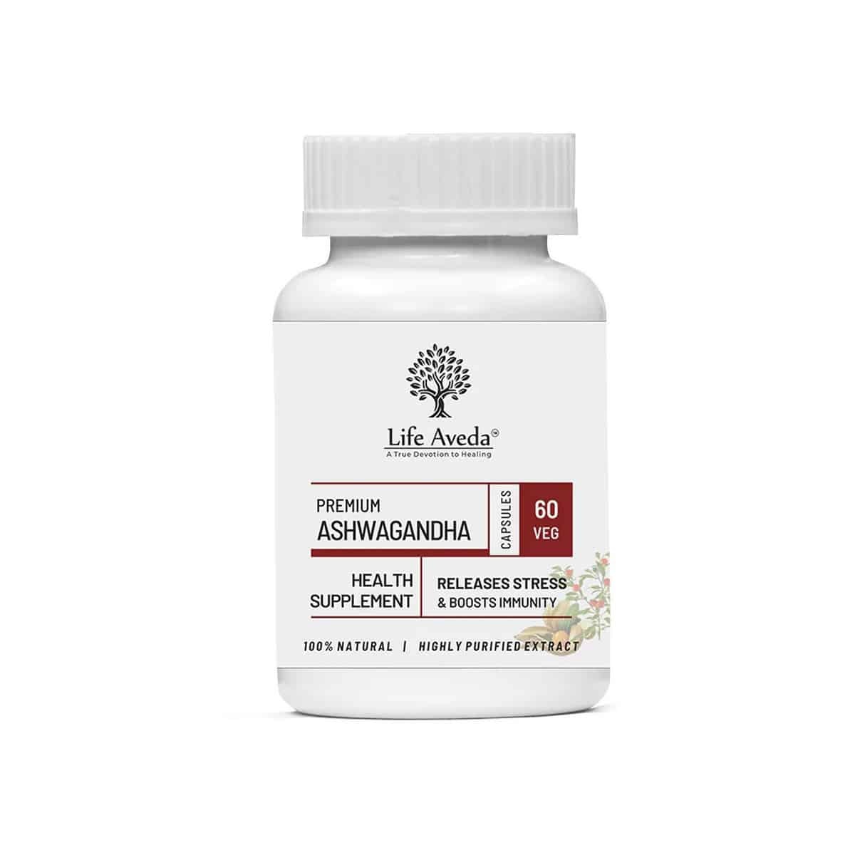 Life Aveda Ashwagandha Capsules (60 Capsules)