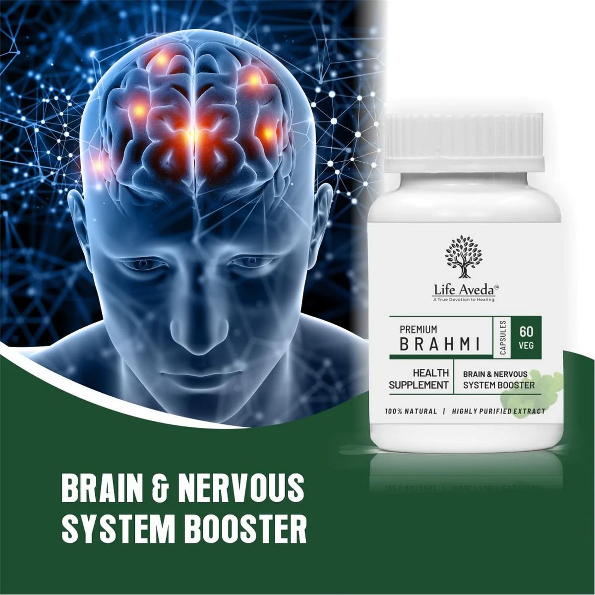 Life Aveda Brahmi Capsules (60 Caps)