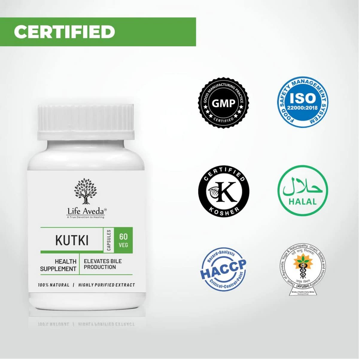 Life Aveda Kutki Capsules (60 Caps)