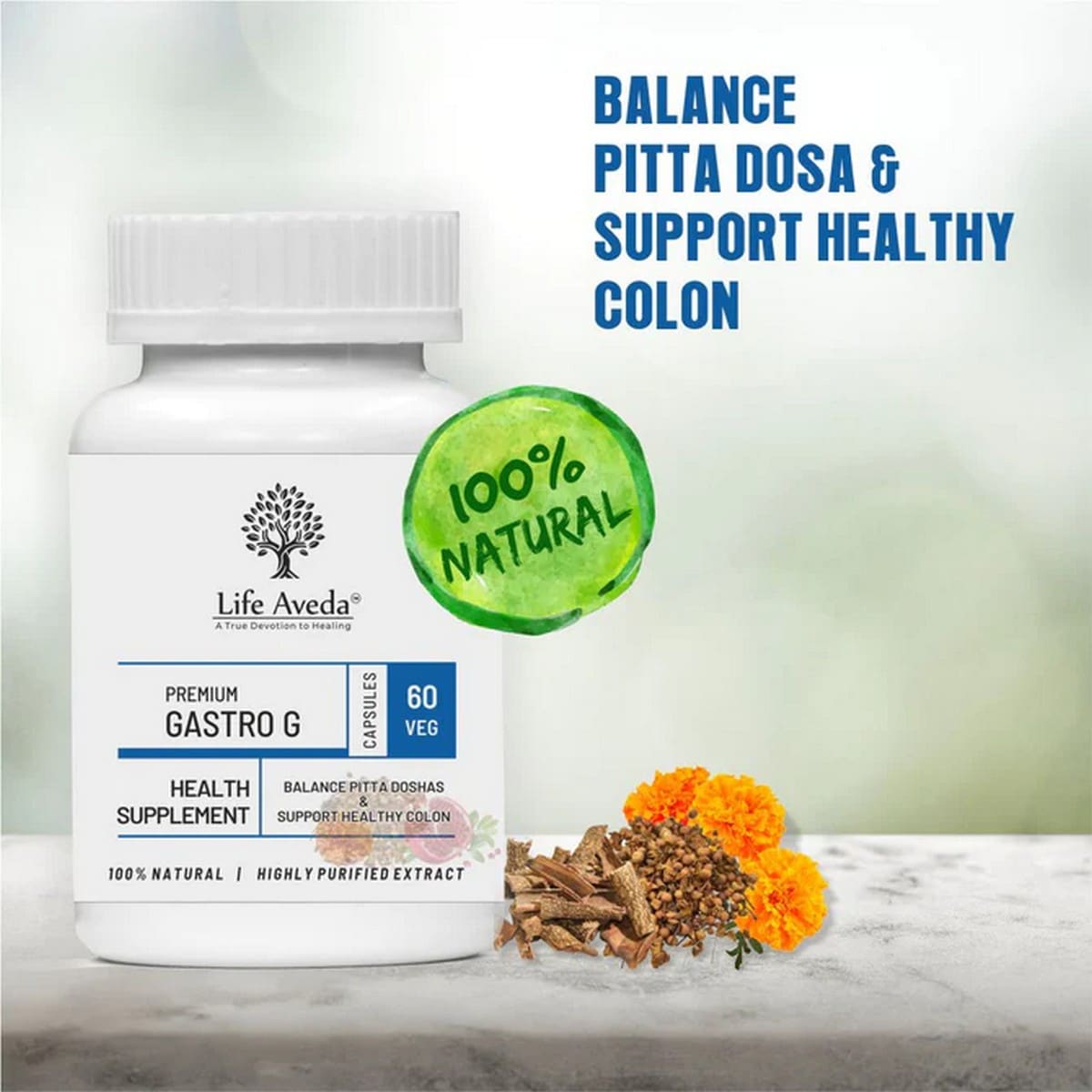 Life Aveda Premium Gastro G Capsules (60 Caps)