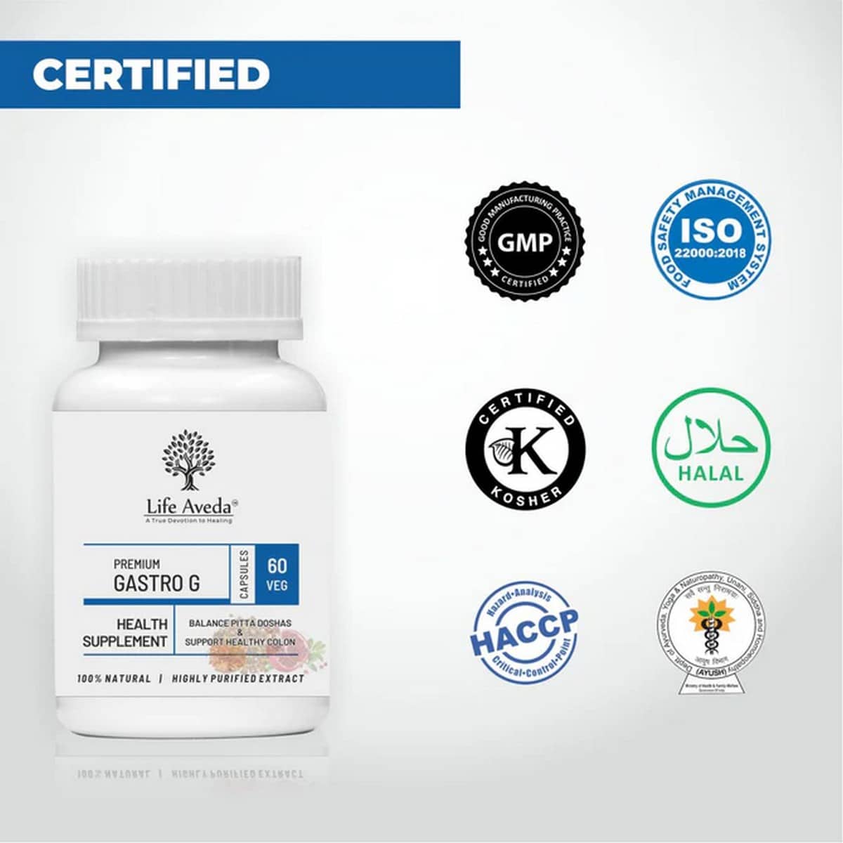 Life Aveda Premium Gastro G Capsules (60 Caps)