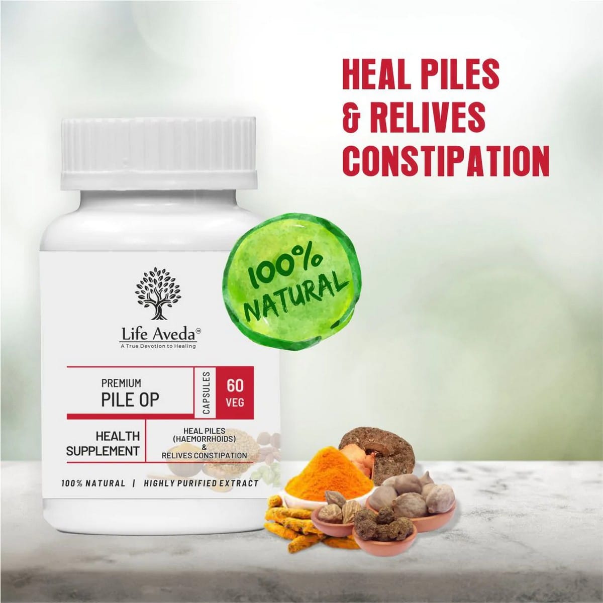 Life Aveda Premium Pile OP Capsules (60 Capsules)