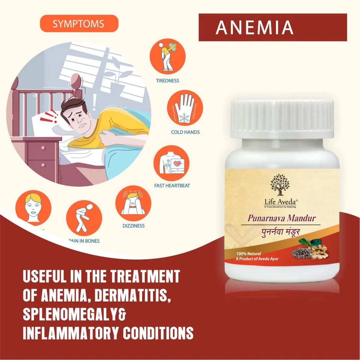 Life Aveda Punarnava Mandur (60 Tabs)