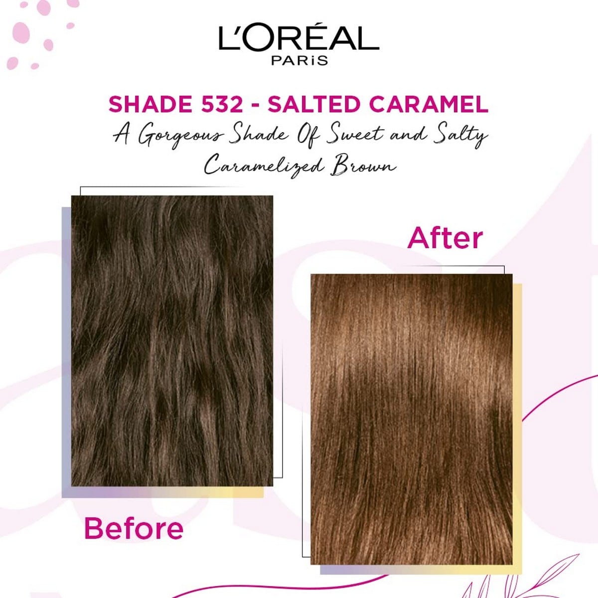 Loreal Hair Color 532 Salted Caramel (100g + 60ml)